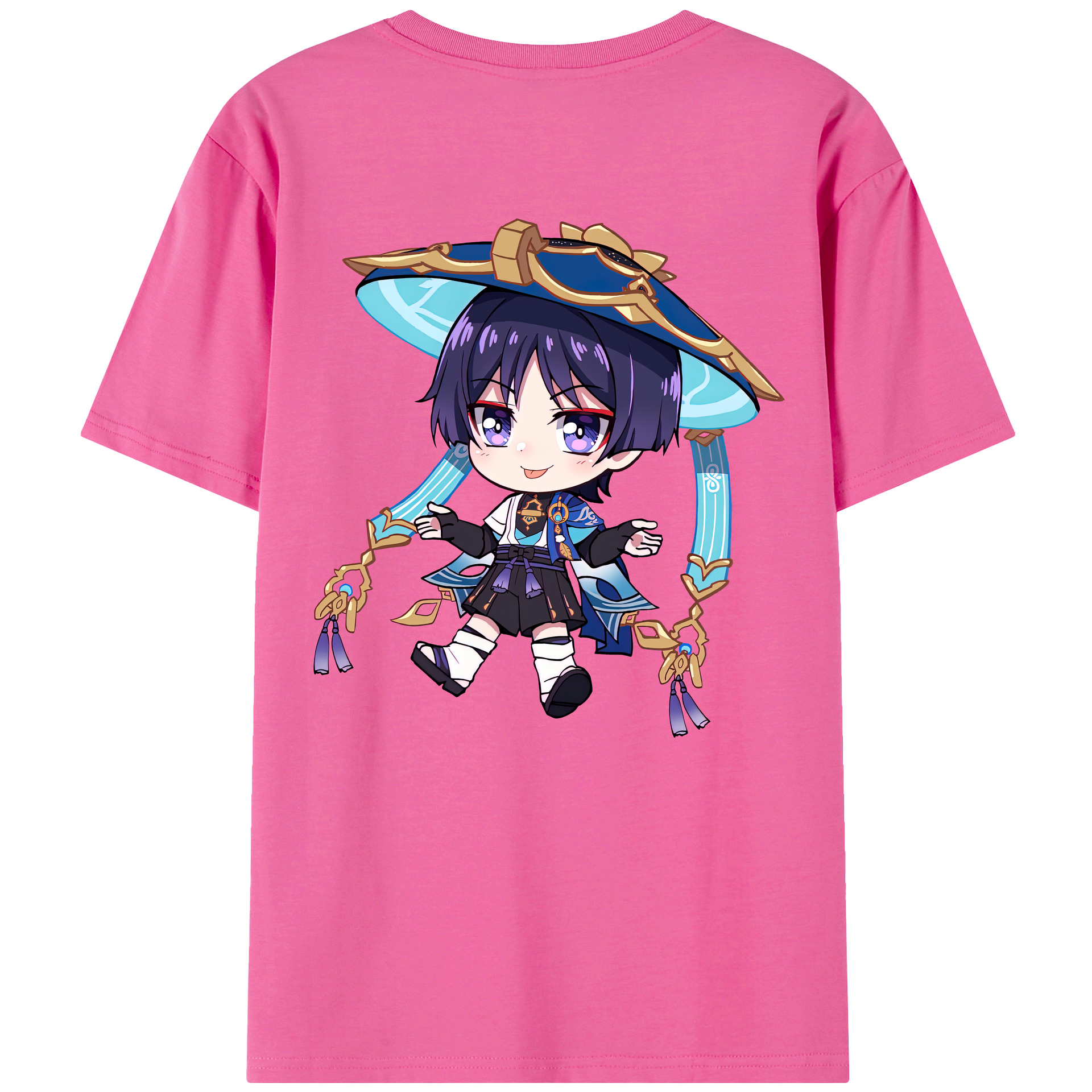 げんし神 さんペい genshin Sanpei レディース半袖Tシャツ(バックプリント)